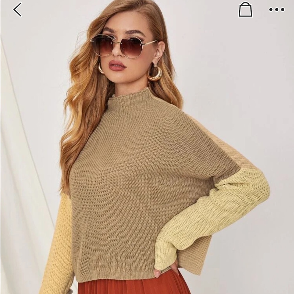 SHEIN Colorblock Sweater currently sold out
